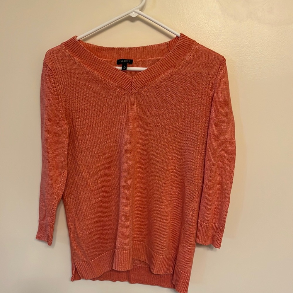 Talbots Linen sweater, Peach, size s